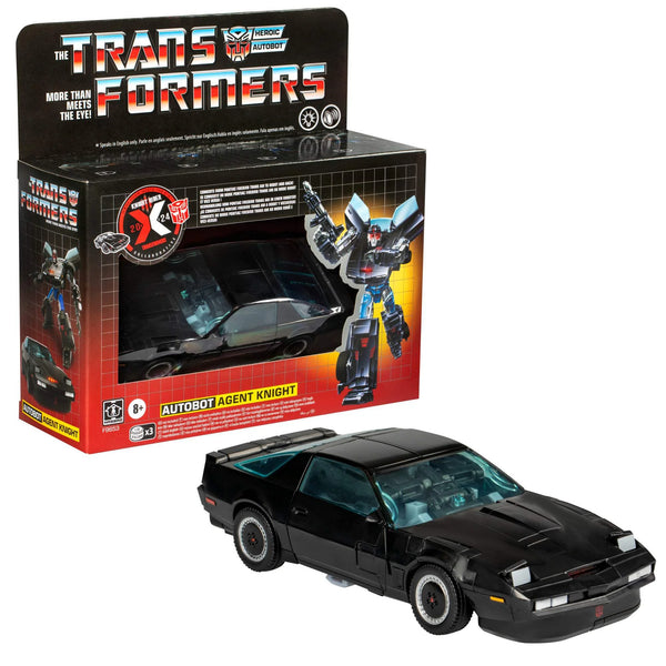 Transformers Collaborative Knight Rider x Toy, Autobot Agent Knight 6.5-inch Action Figure