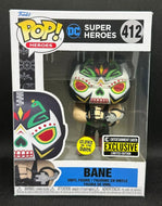 Funko Pop Bane 412 DC Super Heroes Entertainment Earth Exclusive Figure Glows