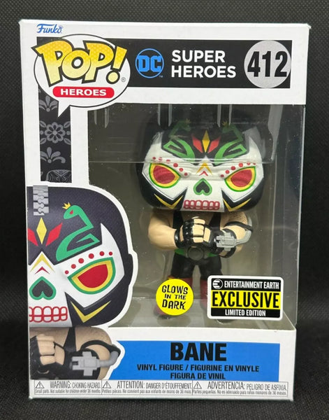 Funko Pop Bane 412 DC Super Heroes Entertainment Earth Exclusive Figure Glows