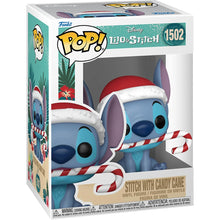 Load image into Gallery viewer, Lilo &amp; Stitch Holiday Stitch with Candy Cane Funko Pop! Vinyl Figure #1502