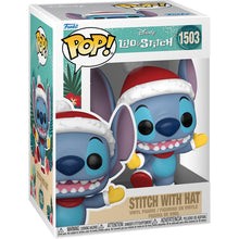 Load image into Gallery viewer, Lilo &amp; Stitch Holiday Stitch with Hat Funko Pop! Vinyl Figure #1503