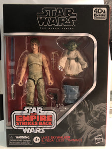 Star Wars Black Series Deluxe Action Figures Luke Skywalker & Yoda Jedi Training