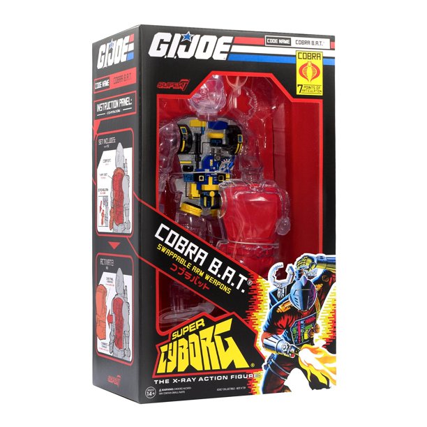 Super 7 G.I. Joe Super Cyborg -Cobra B.A.T. (Clear)